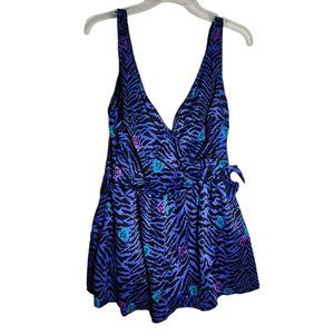 Maxine of Hollywood Swimdress Swimsuit Womens Plus Size 24W One Piece